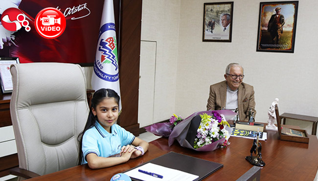 BAŞKAN POSBIYIK’IN KOLTUĞUNA ÇOCUK BAŞKAN BADE OTURDU