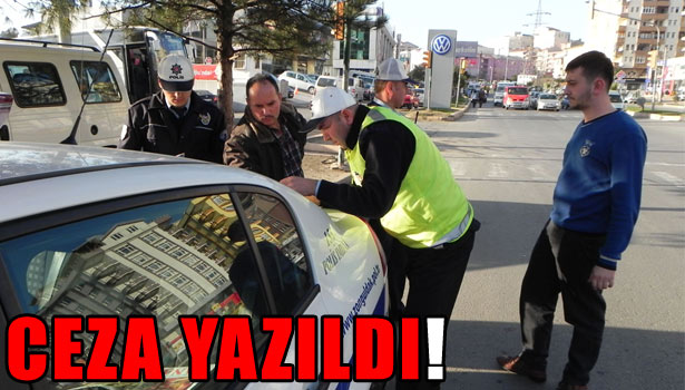KIRMIZI IŞIK İHLALİNE CEZA YAZILDI, TİCARİ TAKSİLER DENETLENDİ