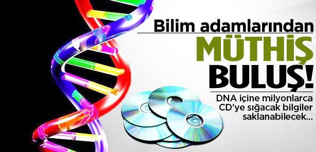 DNA İÇİNE MİLYONLARCA CD SAKLANACAK