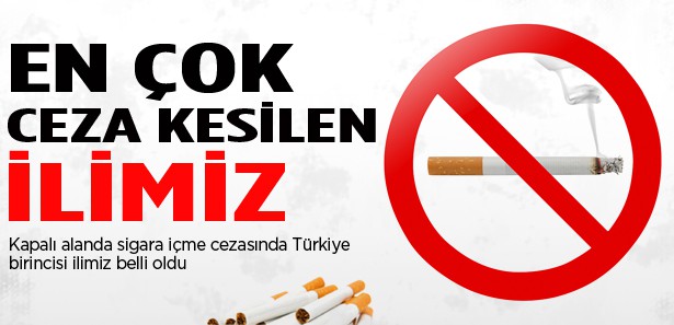 EN ÇOK SİGARA CEZASI KESİLEN İLİMİZ
