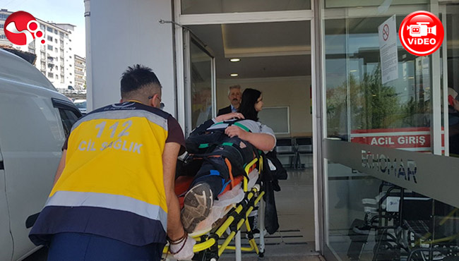 Otomobil ile Motosiklet çarpıştı!!!