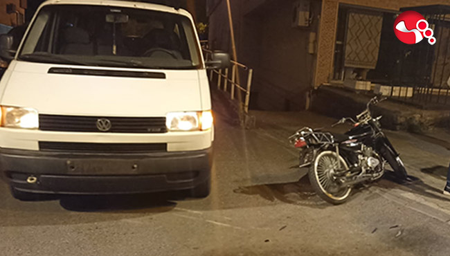 Kamyonetle Motosikletli çarpıştı