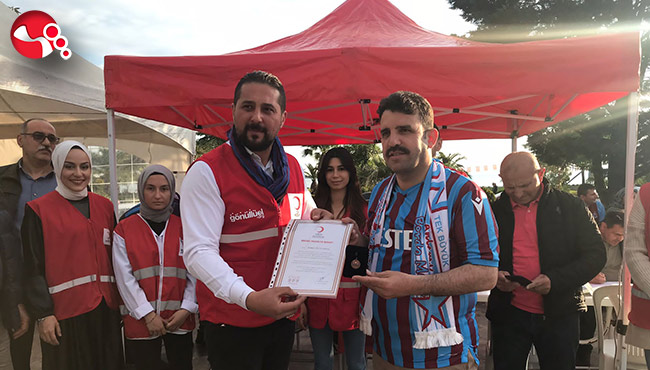 Kaymakam Yapıcı’dan Kızılay’a teşekkür belgesi