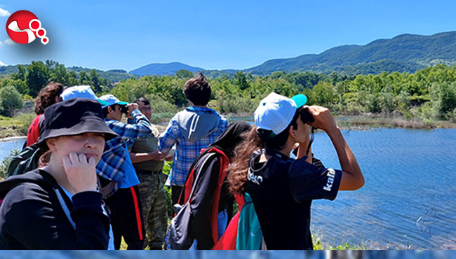 Lise öğrencileri Filyos Nehri Havzası’nda kuş gözlemledi