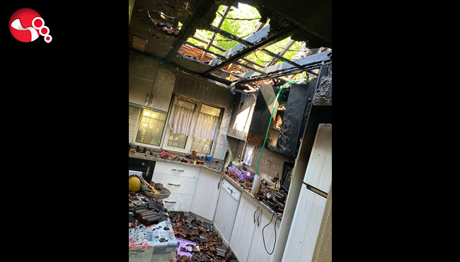 Mutfak yangını korku saçtı