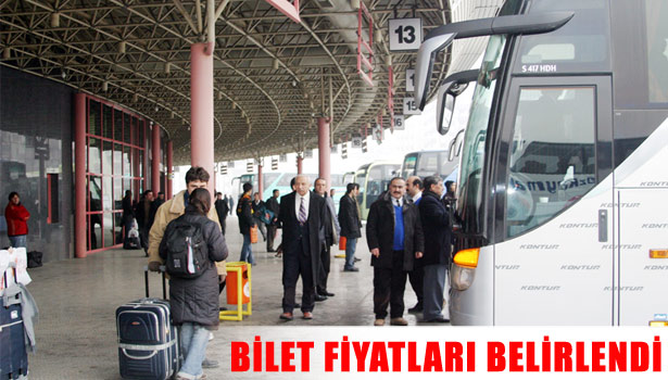 OTOBÜS BİLET FİYATLARI BELLİ OLDU