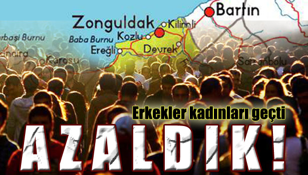 ZONGULDAK'IN NÜFUSU 5 BİN 879 AZALDI
