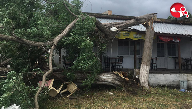Şiddetli fırtınadan etkilendi