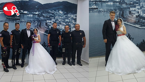 Genç çifte ömür boyu mutluluklar...