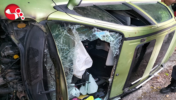 Kaza yaptı, yangın çıktı