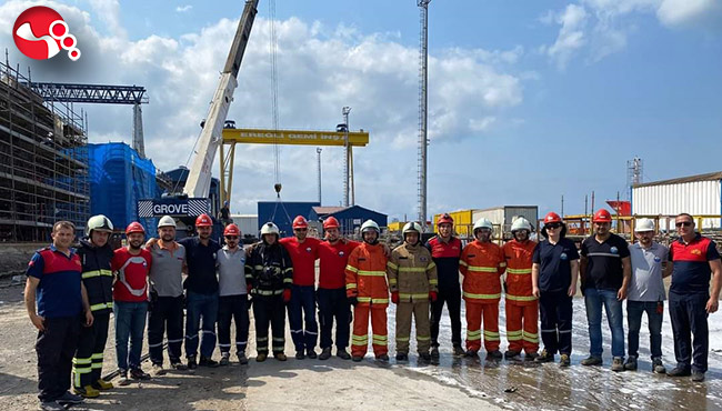 İtfaiye Müdürlüğü Afet ve Acil Durum Tatbikatı eğitimi verdi