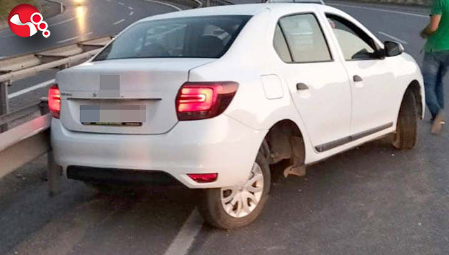 Bariyerlere çarptı!