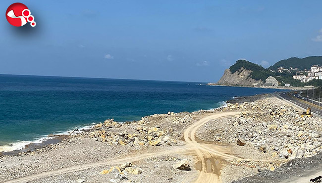 700 bin ton taş dolgu kullanıldı…