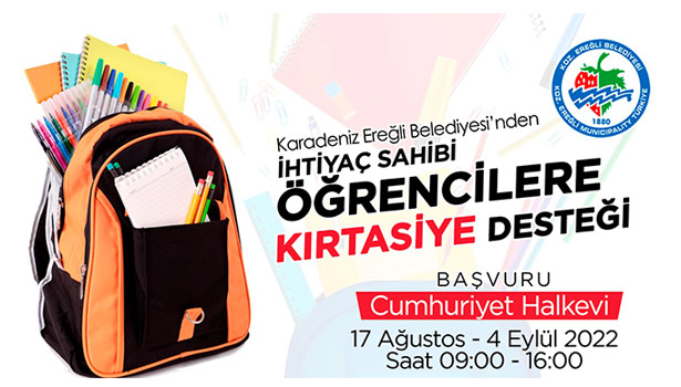 Belediye, kırtasiye yardımında bulunacak...