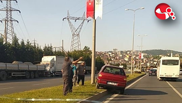 Refüje çarparak durabildi...