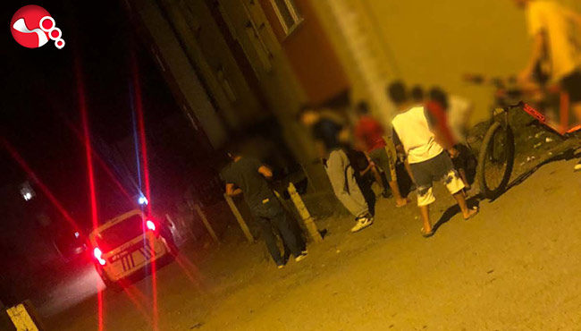 Taciz zanlısı polisten yardım alarak mahalleden ayrıldı…