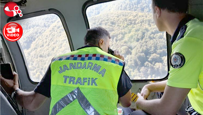 Jandarma, havadan denetledi…