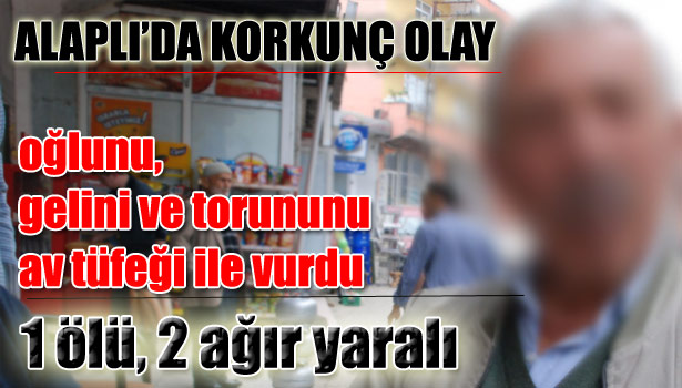 GELİNİNİ ÖLDÜRDÜ, OĞLU VE TORUNUNU YARALADI