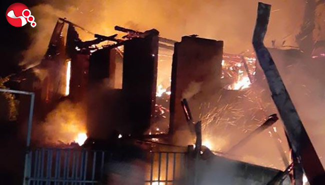 Alevler geceyi aydınlattı!