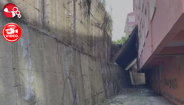 İstinat duvarı çöktü!!!