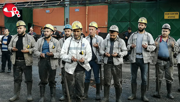 Madenciler, şehit arkadaşları için Kur'an-ı Kerim okuttu