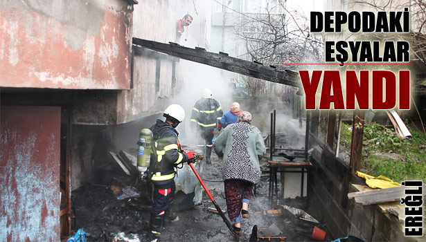 EŞYA DEPOSUNDA ÇIKAN YANGIN KORKUTTU