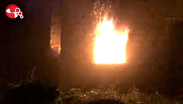 Alevlere teslim oldu