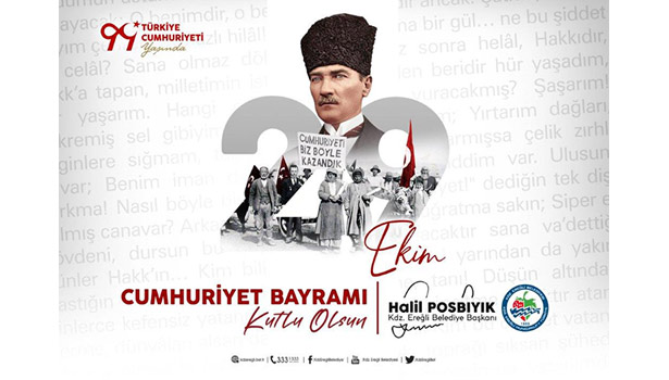  BAŞKAN POSBIYIK, CUMHURİYETİN 99. YILINI KUTLADI!