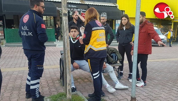 Düz yolda motoru devirdi: Yaralılar!..