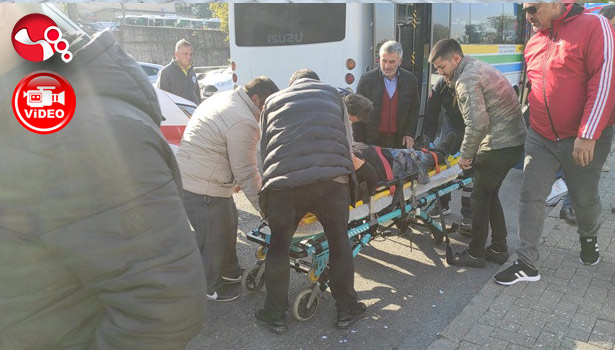 Otobüsten inerken düştü!..