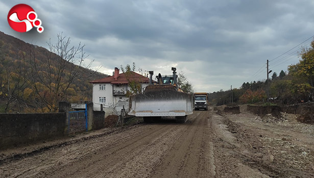 O karayolunda çalışmalar hızlandı