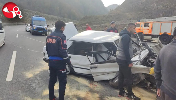 Bariyerlere çarparak durabildi