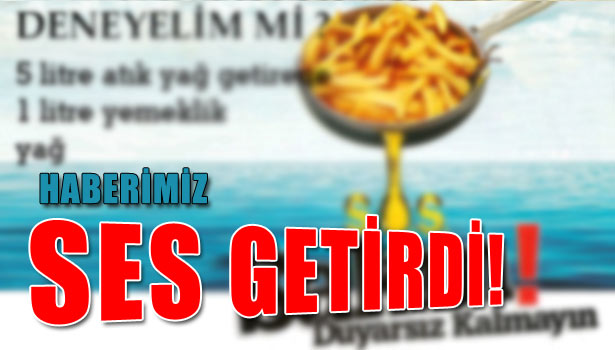 5 LİTRE ATIK YAĞ GETİRENE 1 LİTRE AYÇİÇEK YAĞI