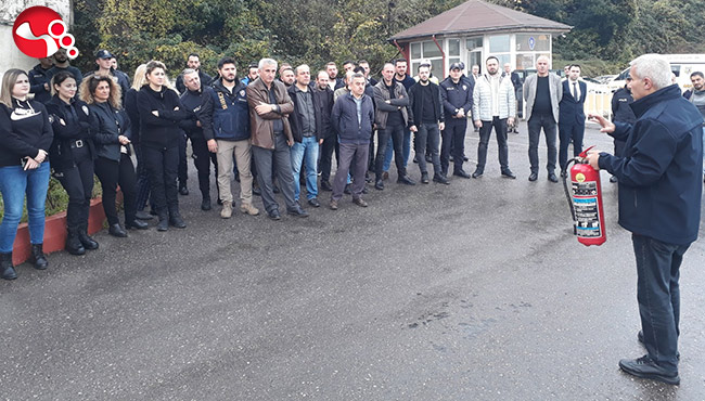 Zonguldak Emniyeti'nde yangın tatbikatı