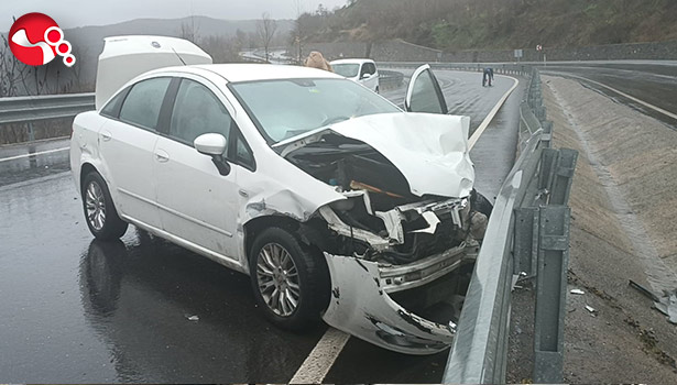 Bariyerlere çarparak durabildi...