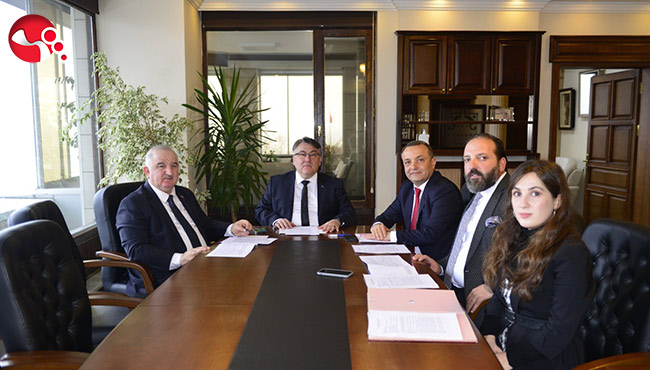 Rektörlük makamında gerçekleştirildi