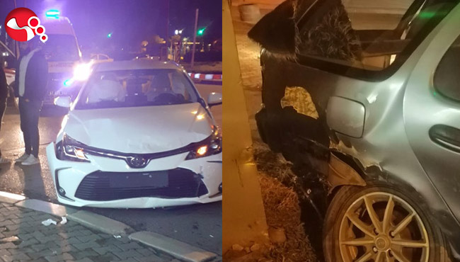 Kavşakta çarpıştılar...