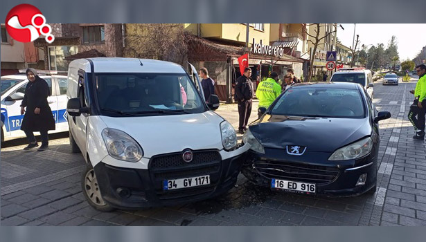 Tali yoldan çıktı, kaza yaptı