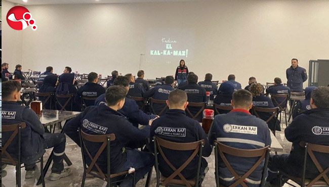 Jandarmadan fabrika işçilerine bilgilendirme...