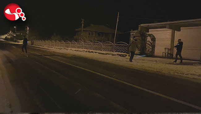 Gece yarısı kartopu keyfi