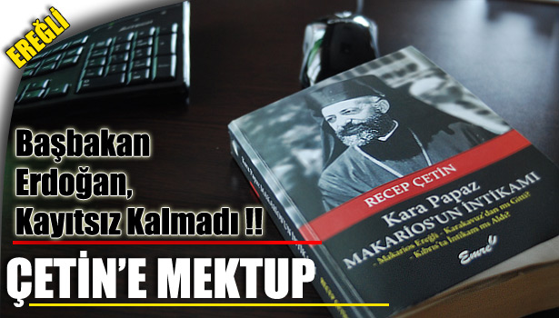 BAŞBAKAN'DAN EREĞLİLİ YAZARA MEKTUP