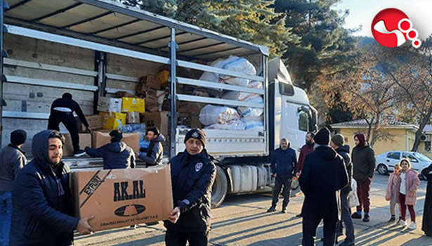 Alaplı yardımları dağıtılıyor