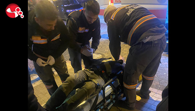 Bir anda yere düştü...