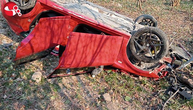 50 metreden ormanlık alana uçtu