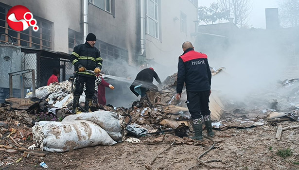 Fabrikada yangın paniği...