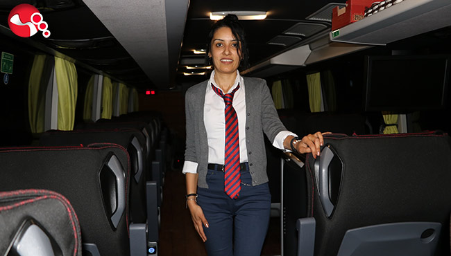 On yıldır hostesi olduğu otobüse kaptan şoför oldu