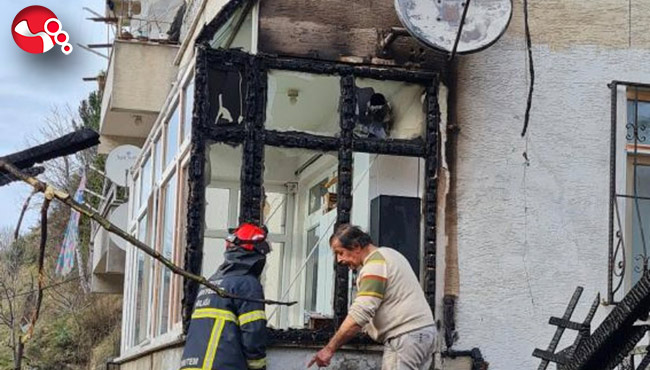 Bahçede çıkan yangın korkuttu