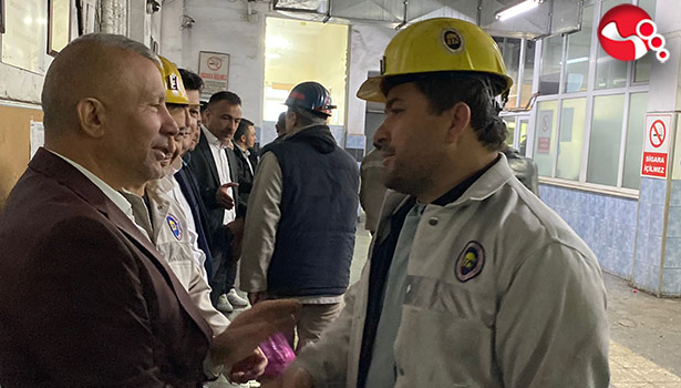 GMİS Madencilerle bayramlaştı,başarı diledi