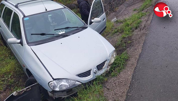 Kontrolden çıktı,kaza yaptı