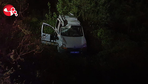 Kontrolden çıktı, dereye uçtu